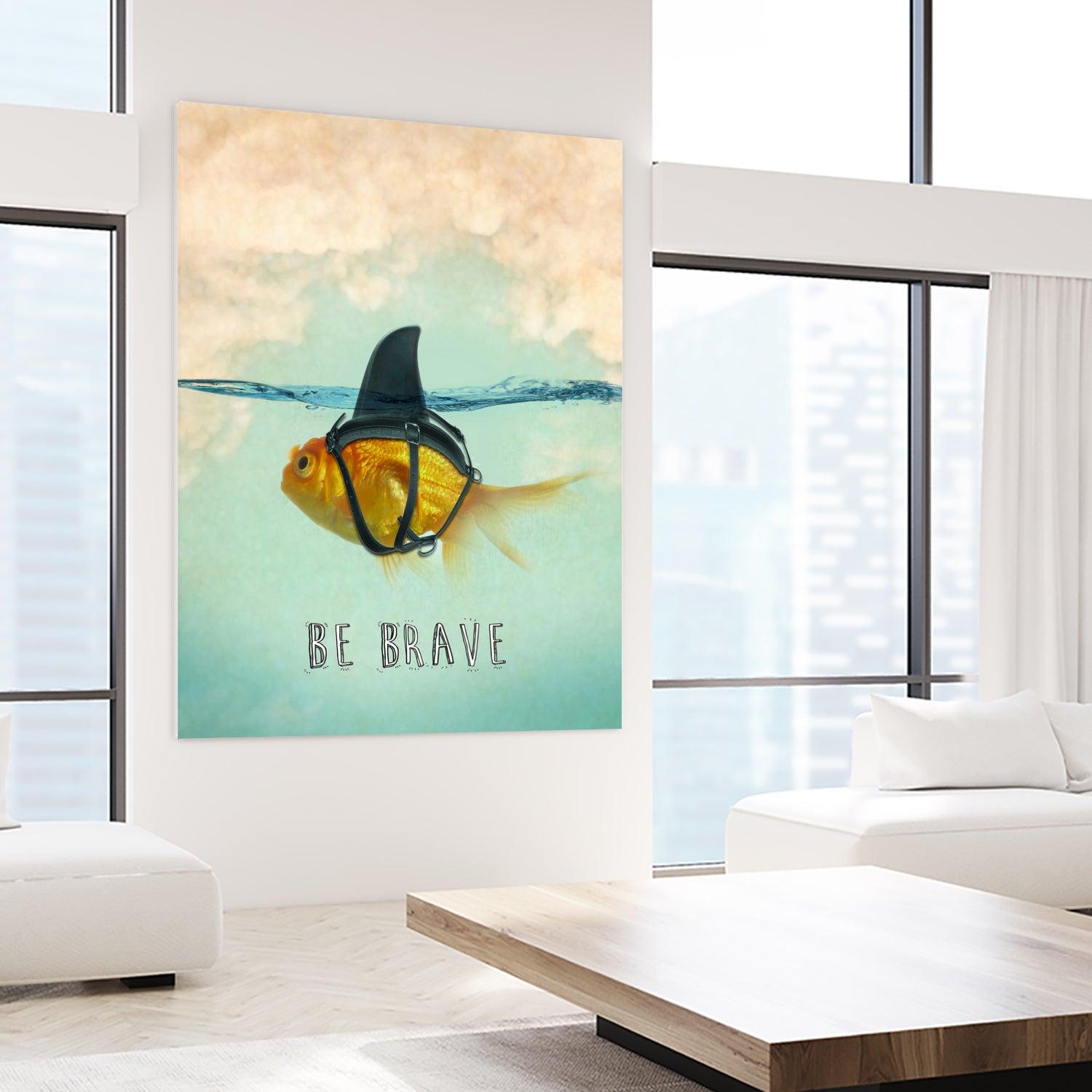 BE BRAVE by Vin Zzep on GIANT ART - white digital painting