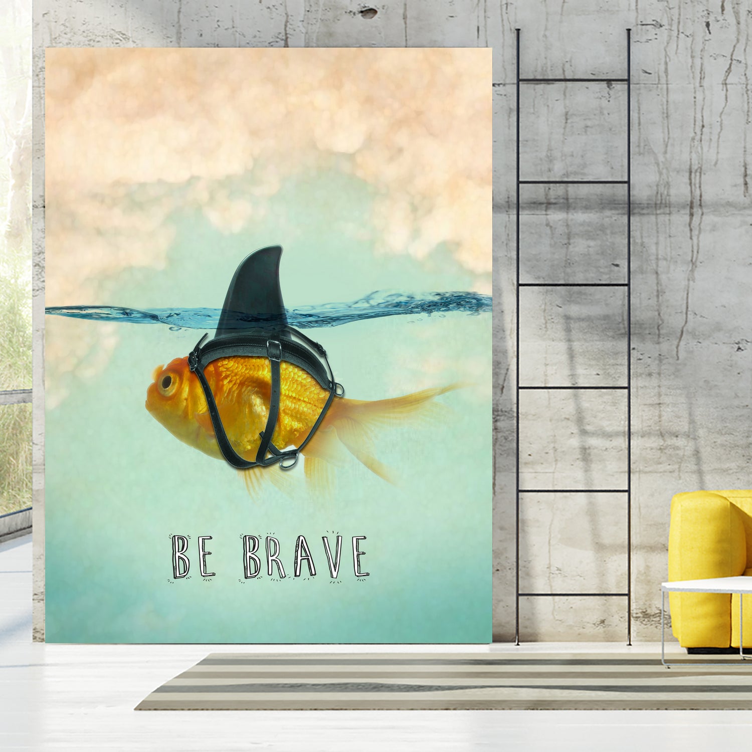 BE BRAVE by Vin Zzep on GIANT ART - white digital painting