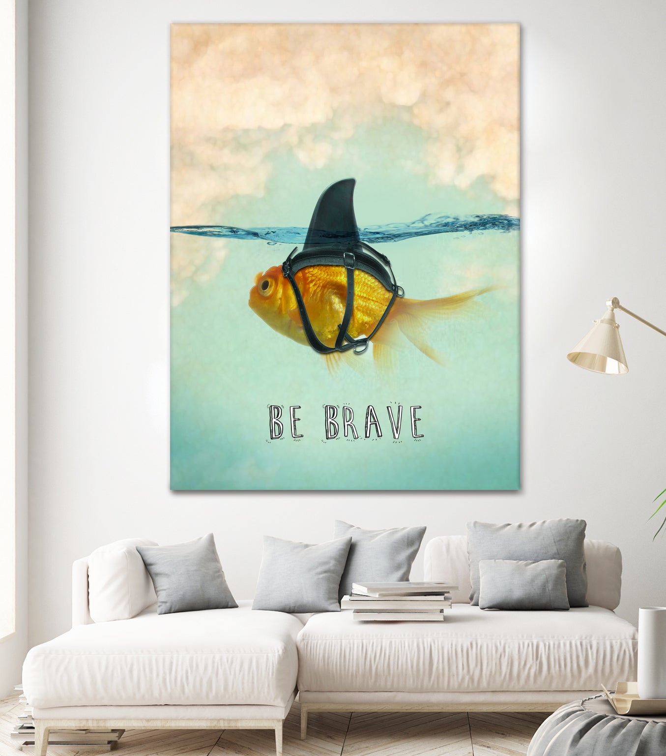 BE BRAVE by Vin Zzep on GIANT ART - white digital painting