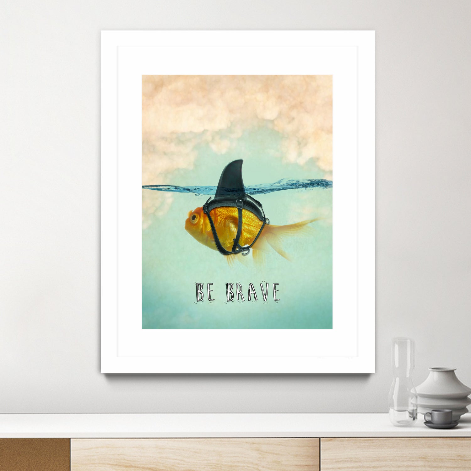 BE BRAVE by Vin Zzep on GIANT ART - white digital painting