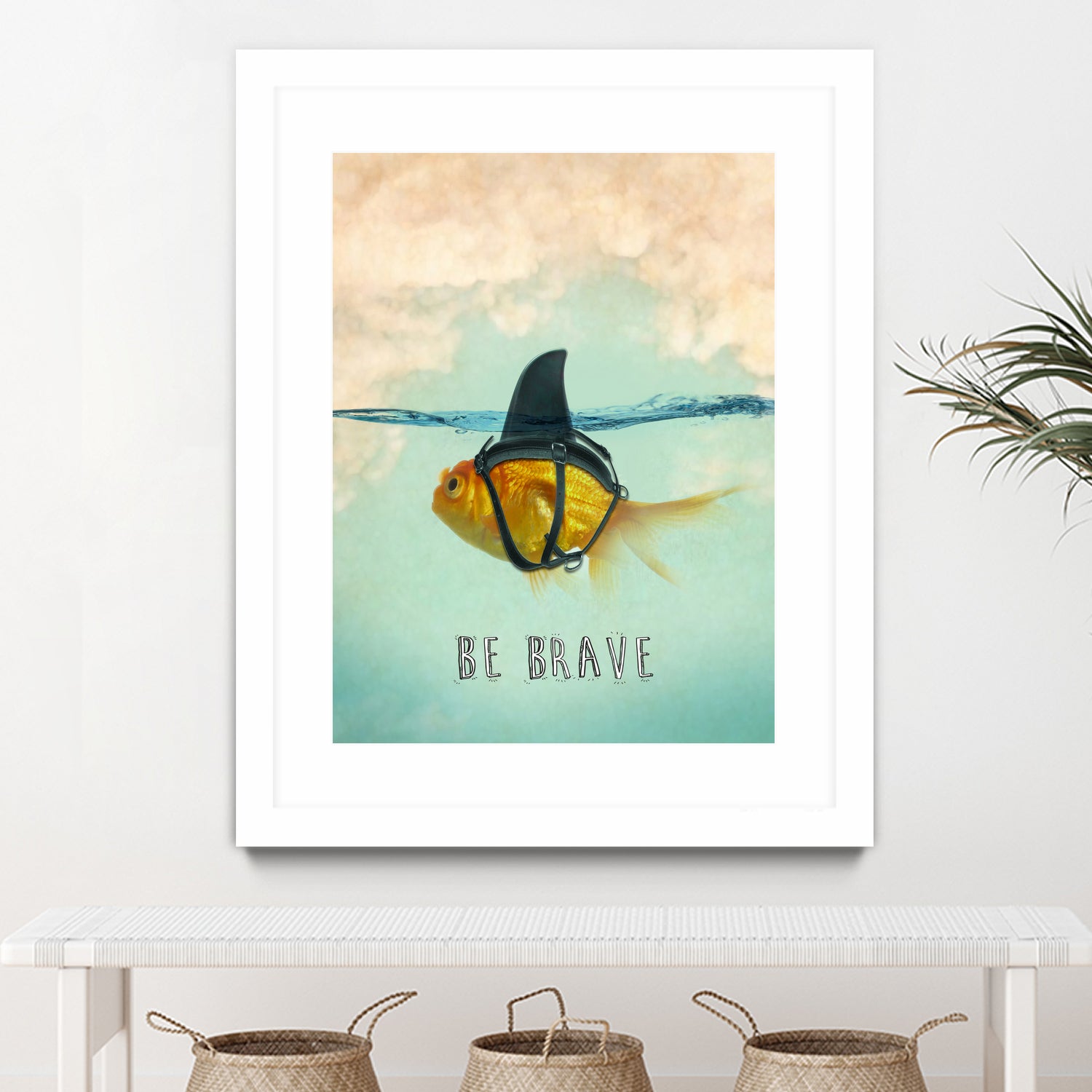 BE BRAVE by Vin Zzep on GIANT ART - white digital painting