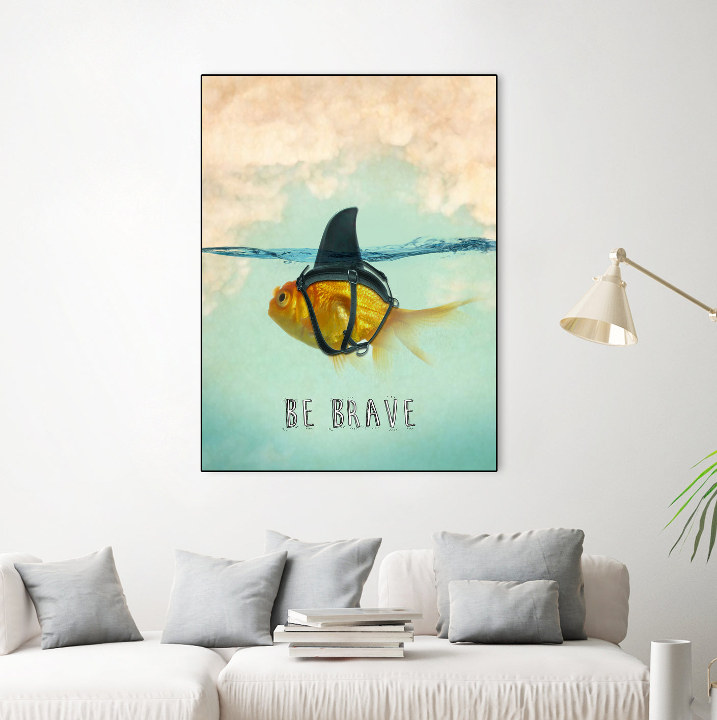 BE BRAVE by Vin Zzep on GIANT ART - white digital painting