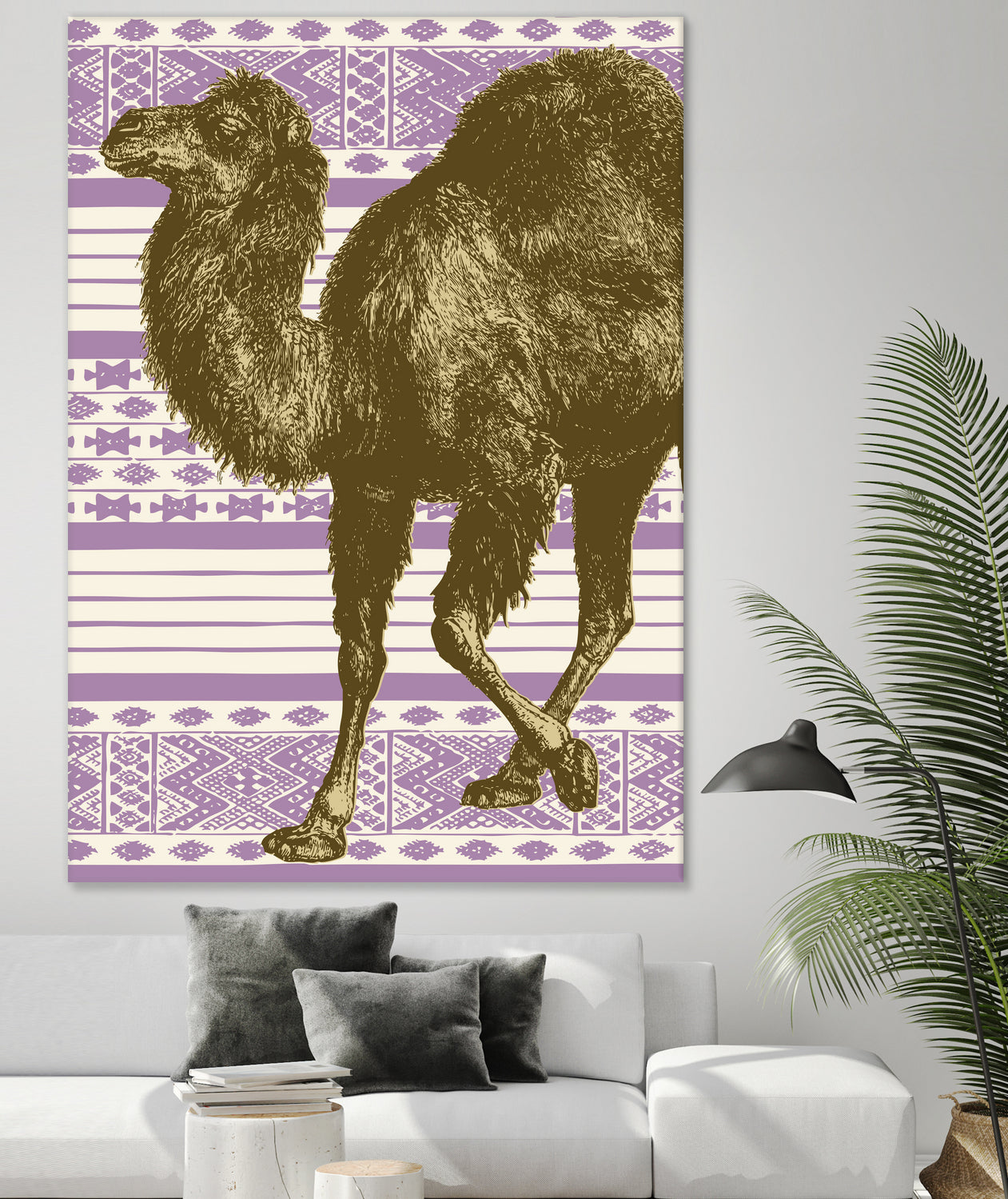 Bazaar Camel Lavender by Thomas Fernez on GIANT ART - fuchsia digital drawing