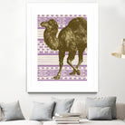 Bazaar Camel Lavender by Thomas Fernez on GIANT ART - fuchsia digital drawing