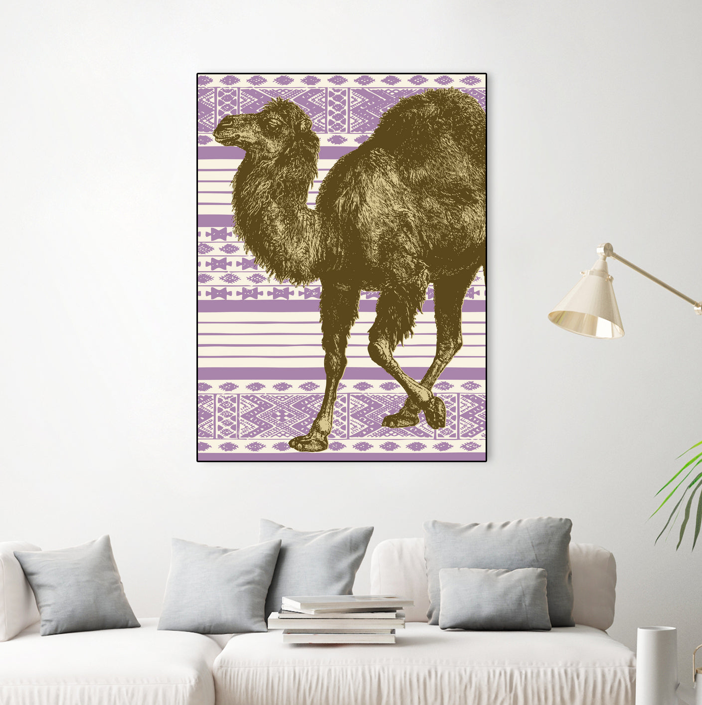 Bazaar Camel Lavender by Thomas Fernez on GIANT ART - fuchsia digital drawing