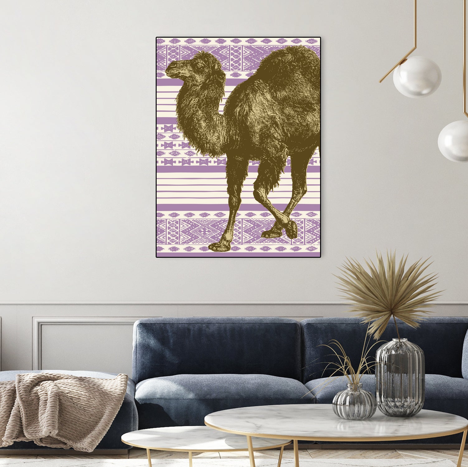 Bazaar Camel Lavender by Thomas Fernez on GIANT ART - fuchsia digital drawing