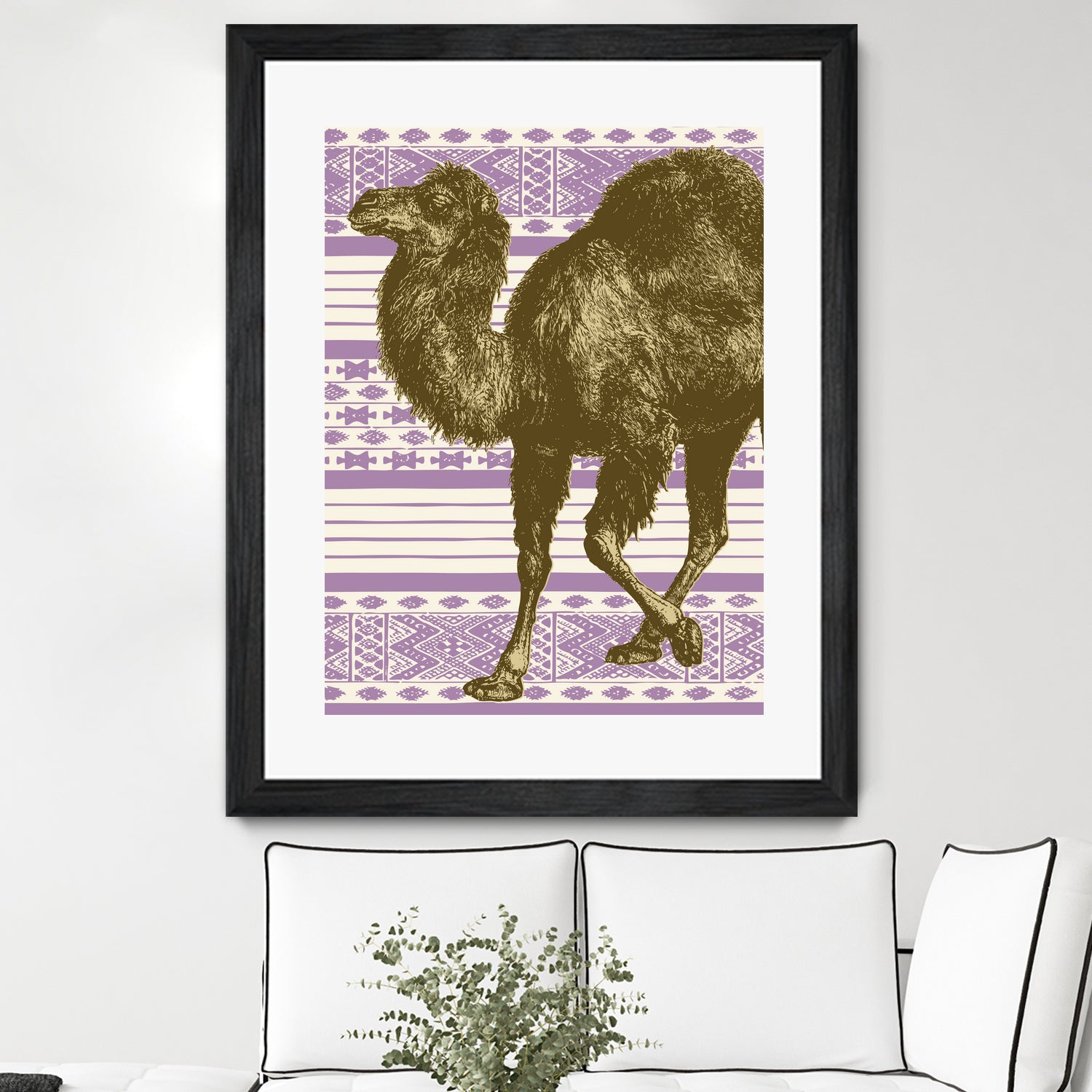 Bazaar Camel Lavender by Thomas Fernez on GIANT ART - fuchsia digital drawing