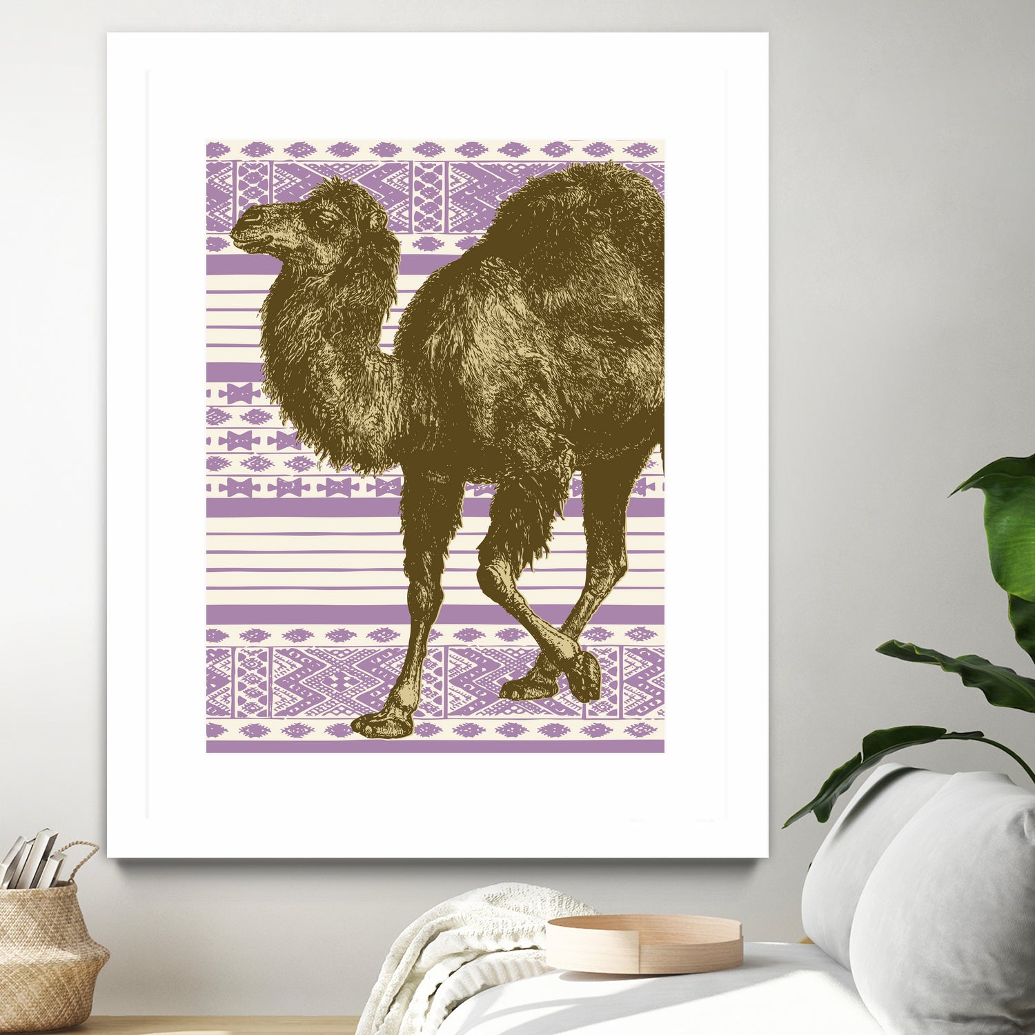 Bazaar Camel Lavender by Thomas Fernez on GIANT ART - fuchsia digital drawing