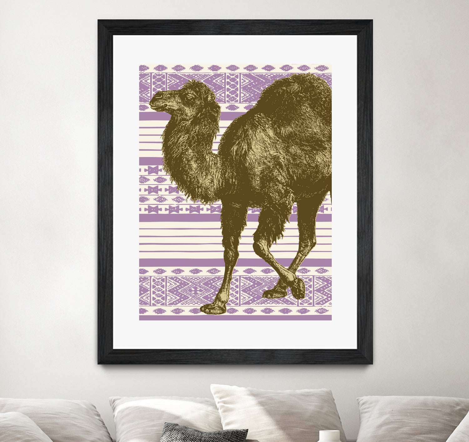 Bazaar Camel Lavender by Thomas Fernez on GIANT ART - fuchsia digital drawing