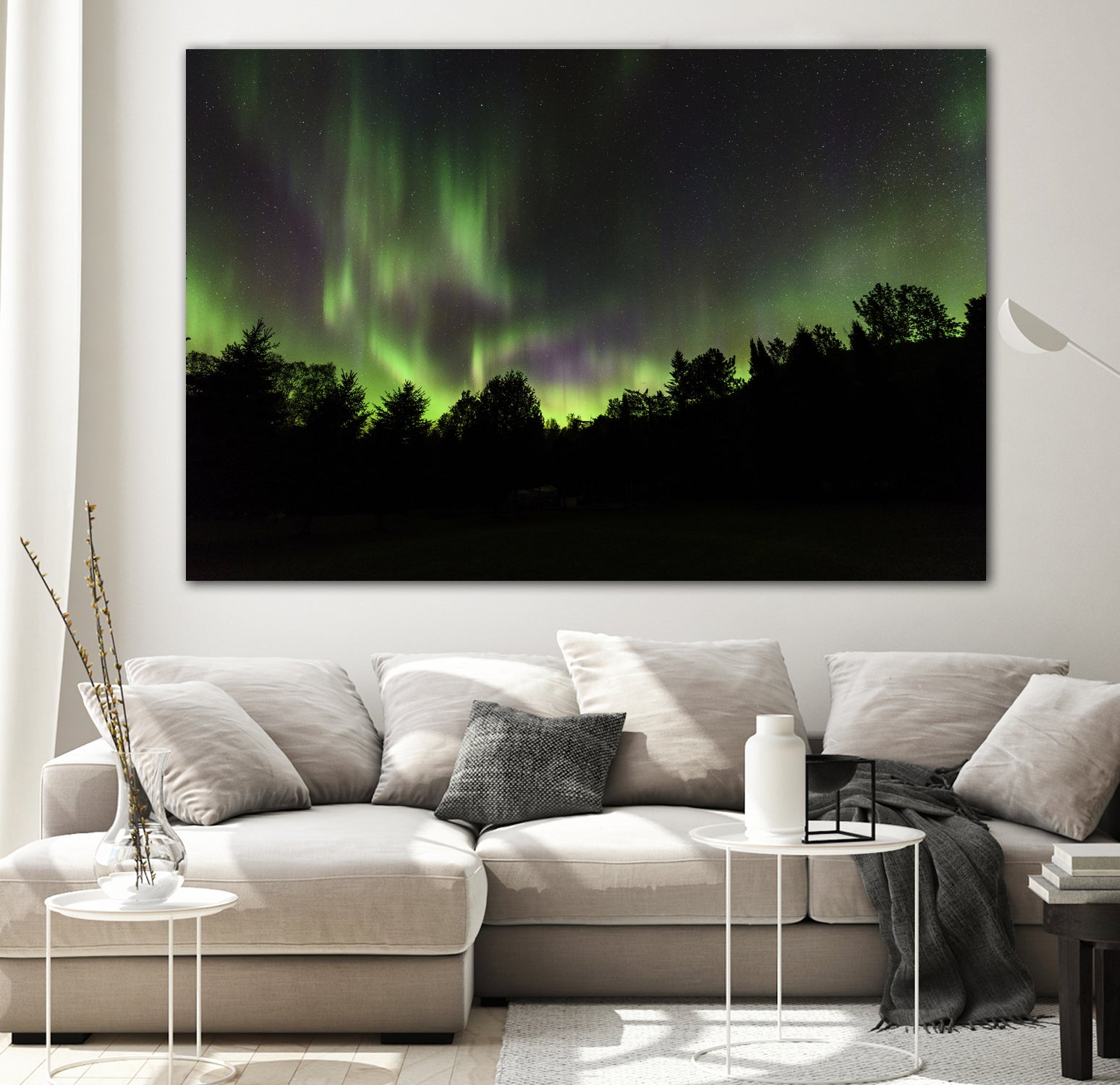 Quebec Northern Lights by Lorenzo Bustillo on GIANT ART - gray photo illustration