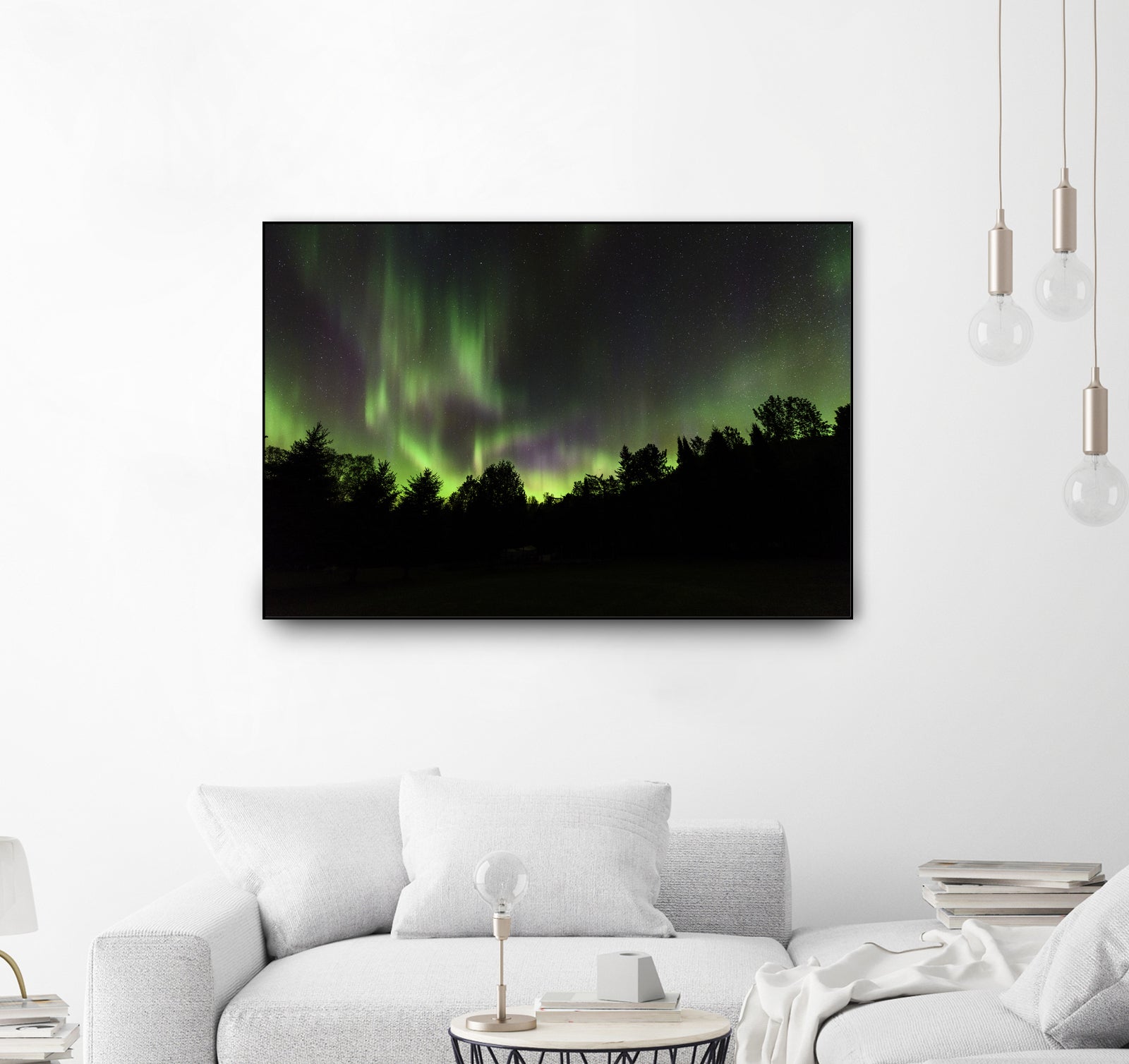 Quebec Northern Lights by Lorenzo Bustillo on GIANT ART - gray photo illustration