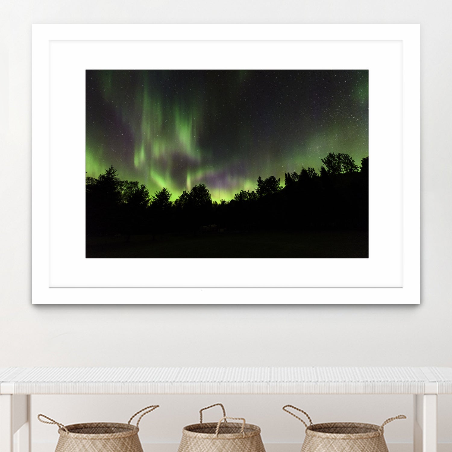 Quebec Northern Lights by Lorenzo Bustillo on GIANT ART - gray photo illustration