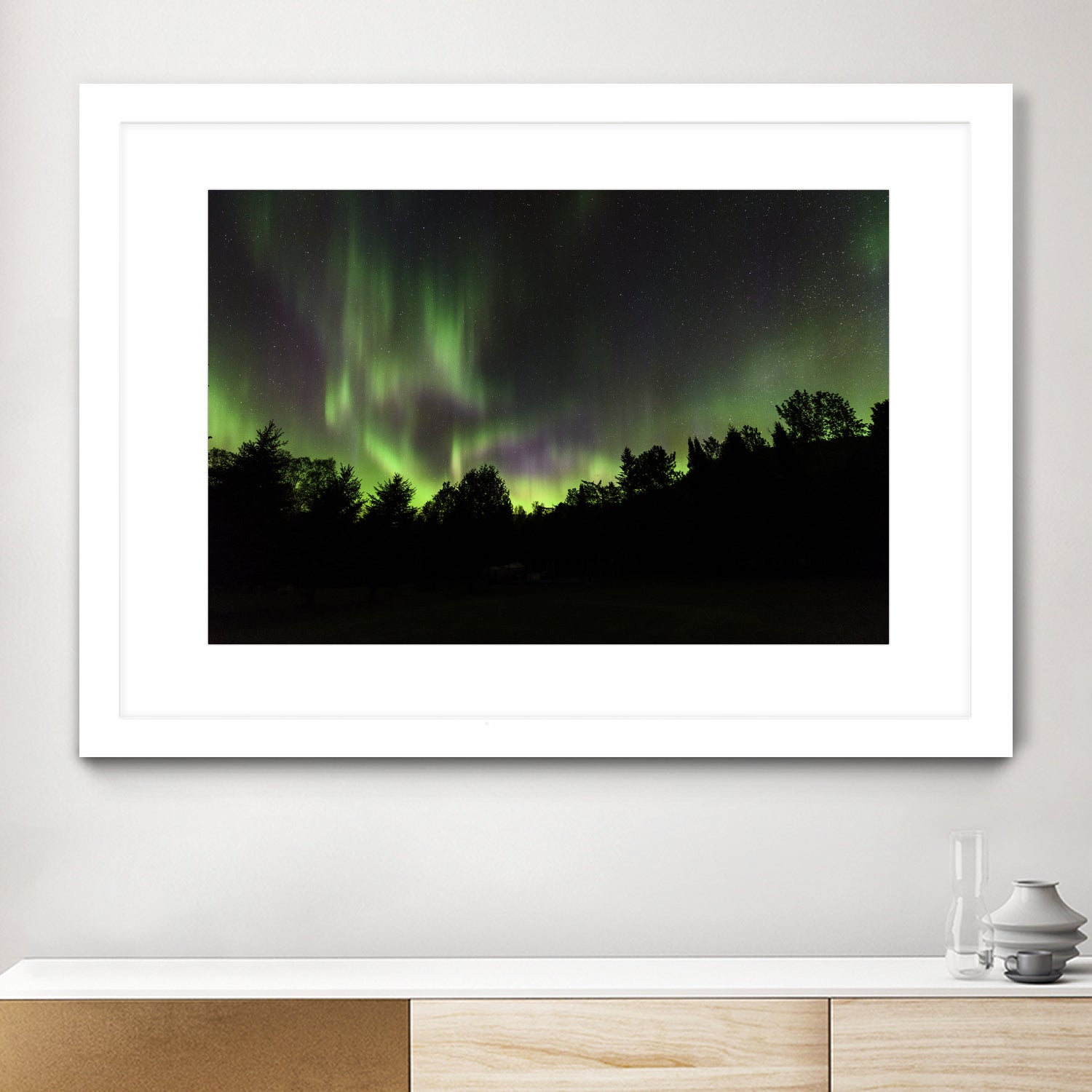 Quebec Northern Lights by Lorenzo Bustillo on GIANT ART - gray photo illustration