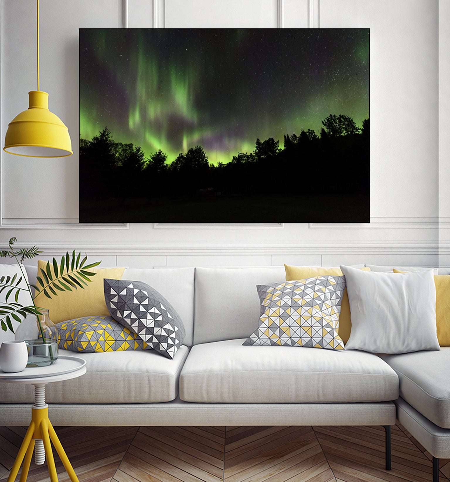 Quebec Northern Lights by Lorenzo Bustillo on GIANT ART - gray photo illustration