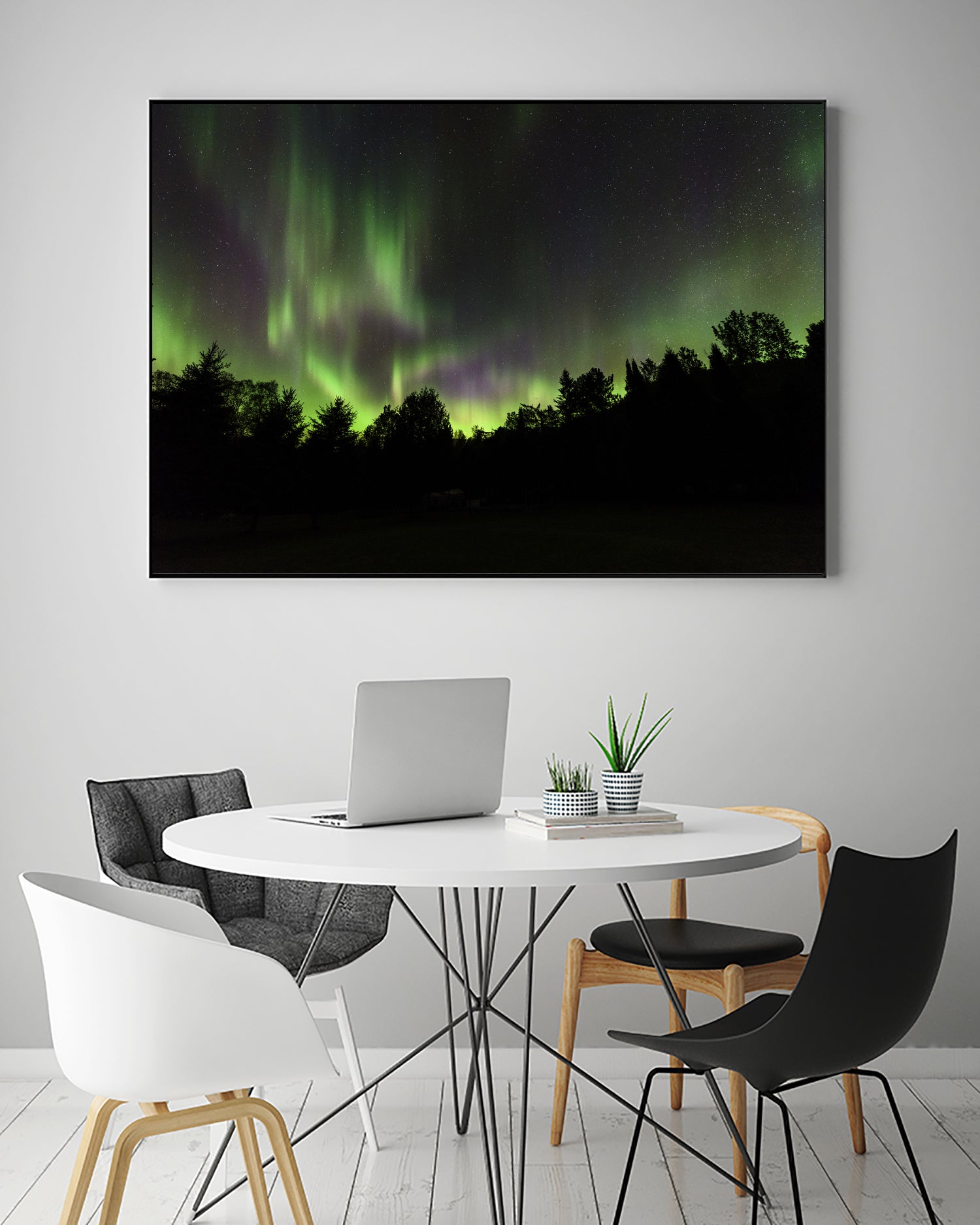 Quebec Northern Lights by Lorenzo Bustillo on GIANT ART - gray photo illustration