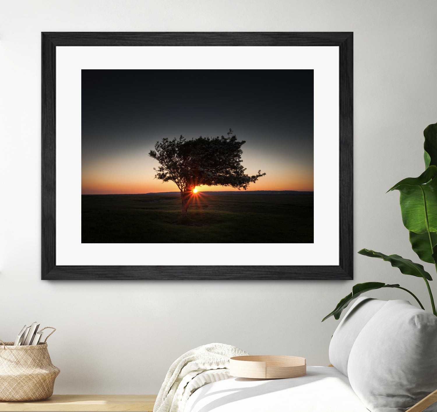 Windswept tree at Penclawdd, Gower by Leighton Collins on GIANT ART - orange photo illustration