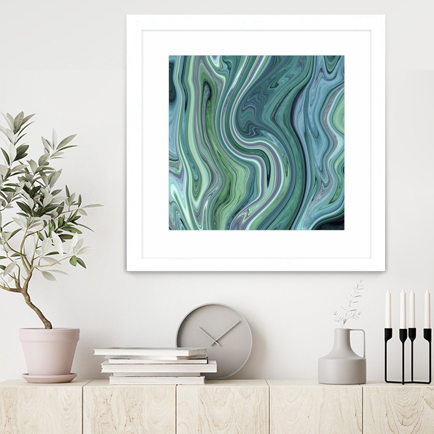 Green marble I by Tania Amrein on GIANT ART - green digital drawing