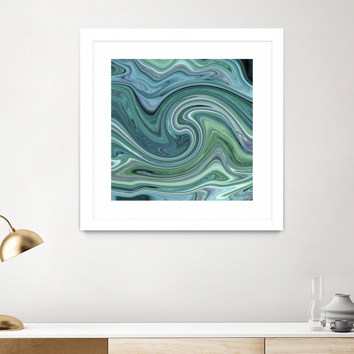 Green marble II by Tania Amrein on GIANT ART - green digital drawing