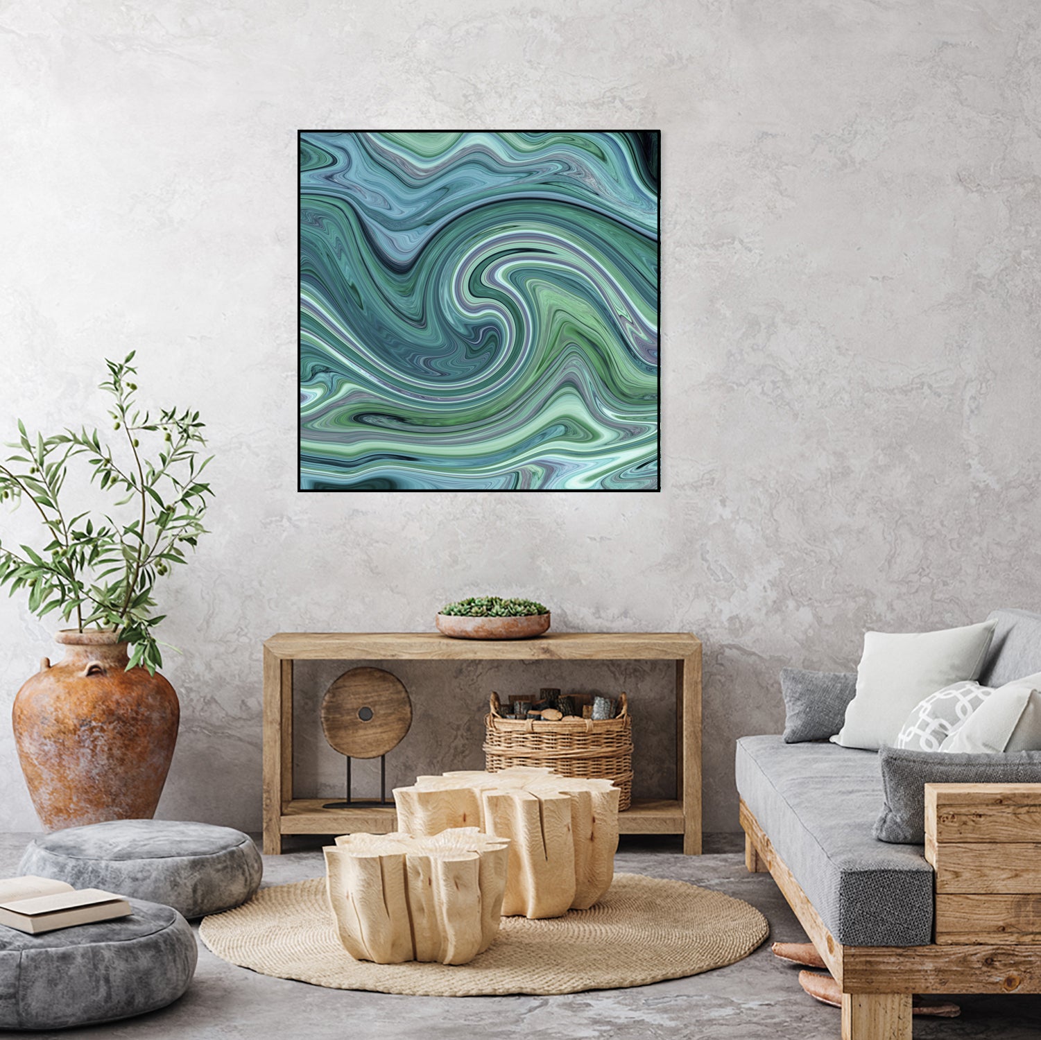 Green marble II by Tania Amrein on GIANT ART - green digital drawing