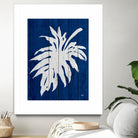 Blue Nature Dark Blue Palm5 by Catia Keck on GIANT ART - blue photo manipulation