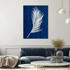 Blue Nature Dark Blue Palm4 by Catia Keck on GIANT ART - blue mixed media