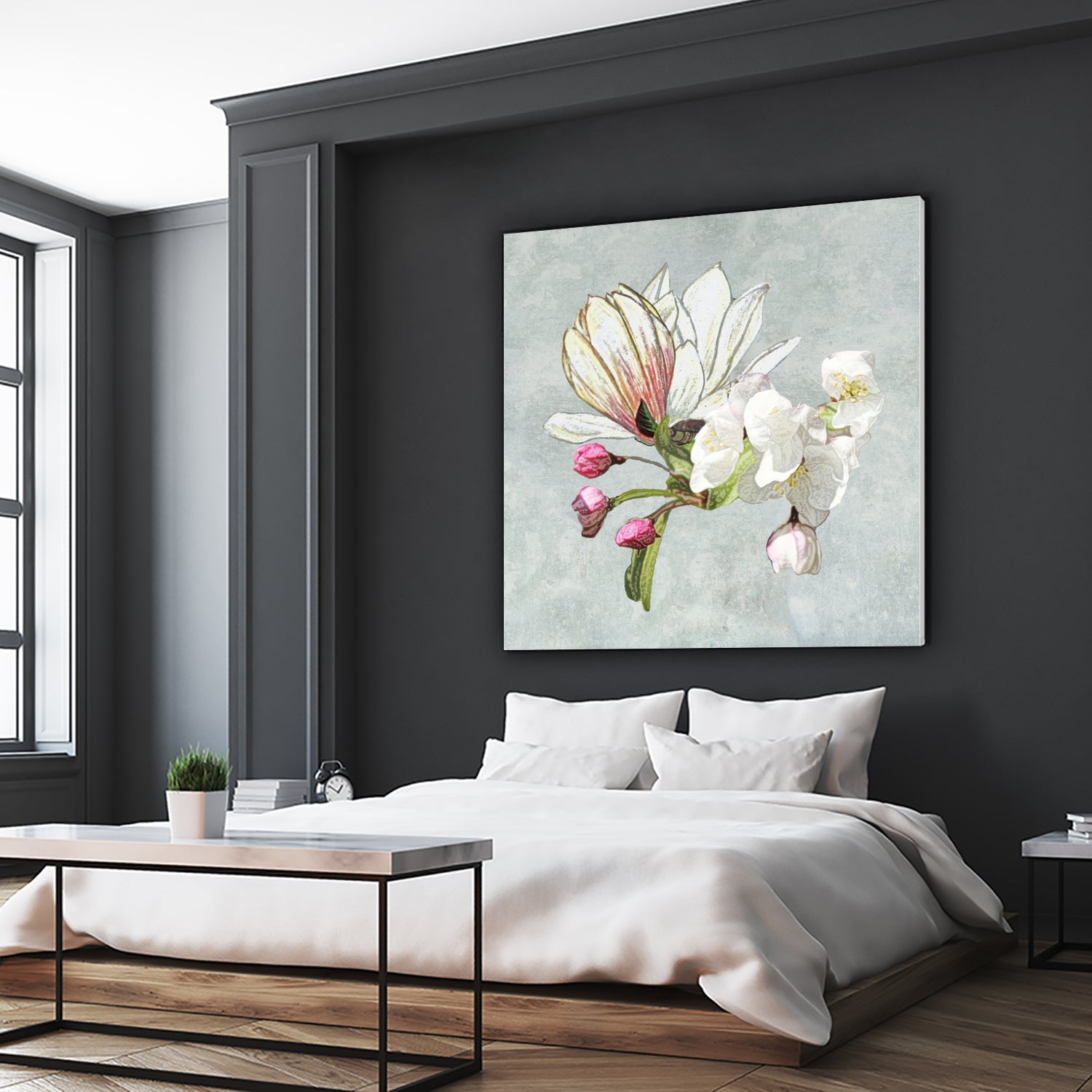 Magic in the air - blossoming by anne corr on GIANT ART - gray digital painting