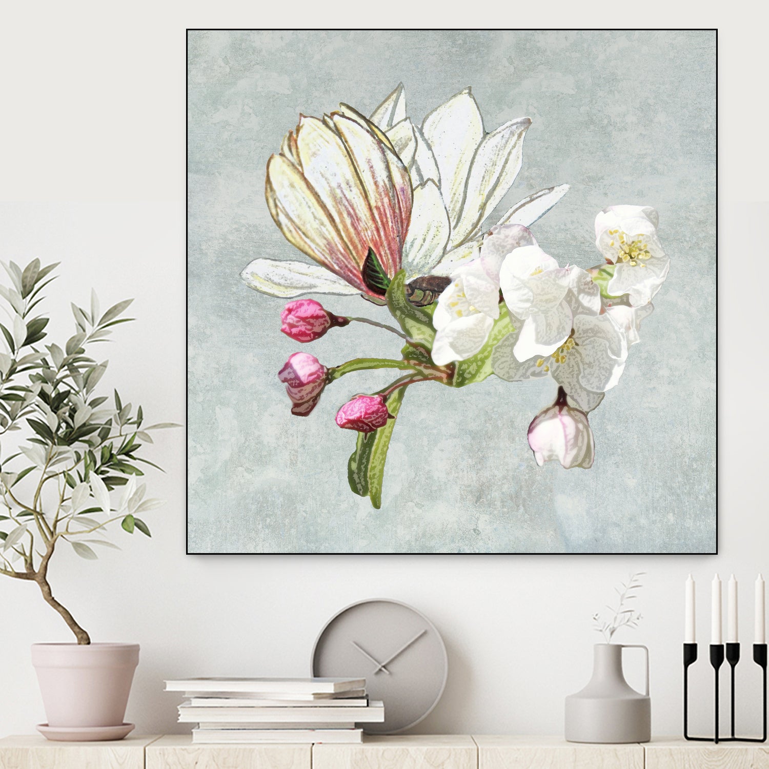 Magic in the air - blossoming by anne corr on GIANT ART - gray digital painting