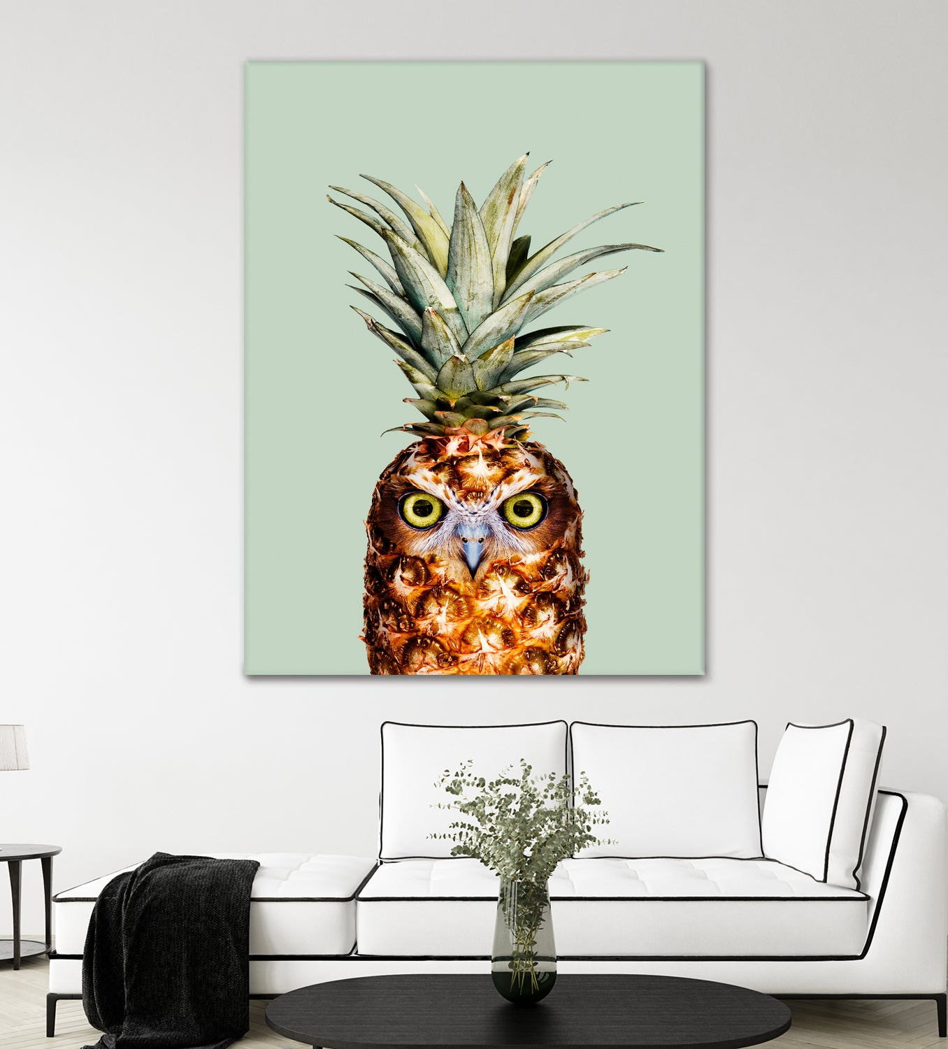 PINEAPPLE OWL by Jonas Loose on GIANT ART - green photo manipulation