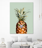 PINEAPPLE OWL by Jonas Loose on GIANT ART - green photo manipulation