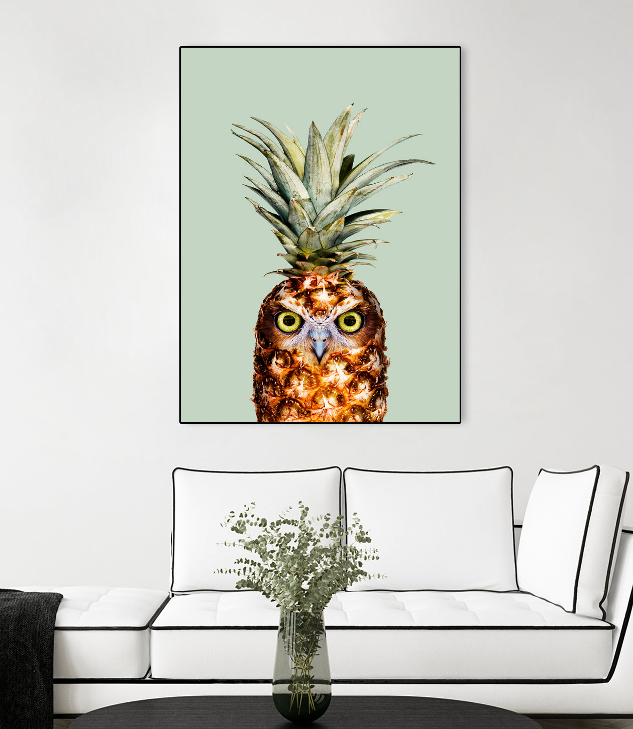 PINEAPPLE OWL by Jonas Loose on GIANT ART - green photo manipulation