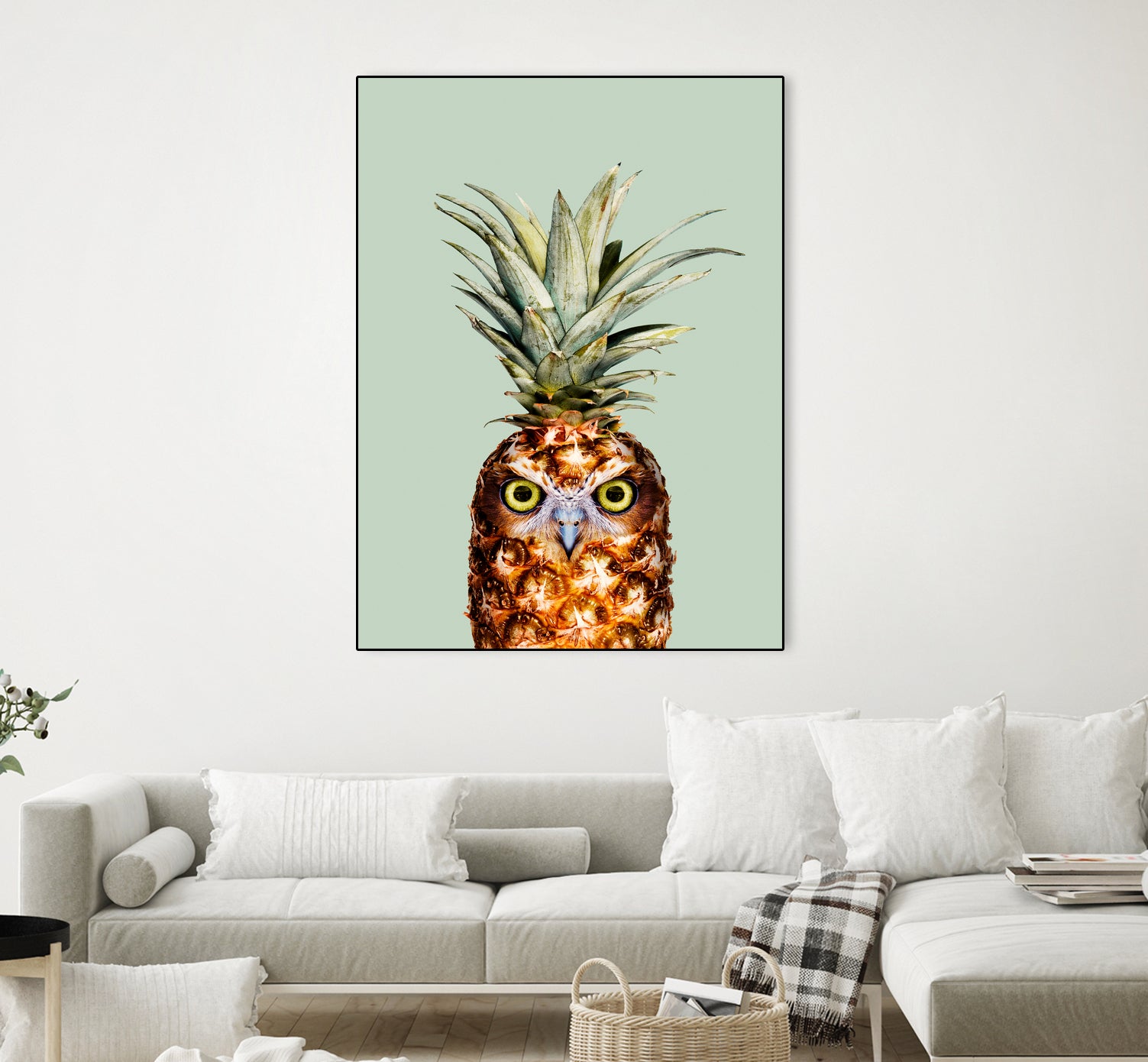 PINEAPPLE OWL by Jonas Loose on GIANT ART - green photo manipulation