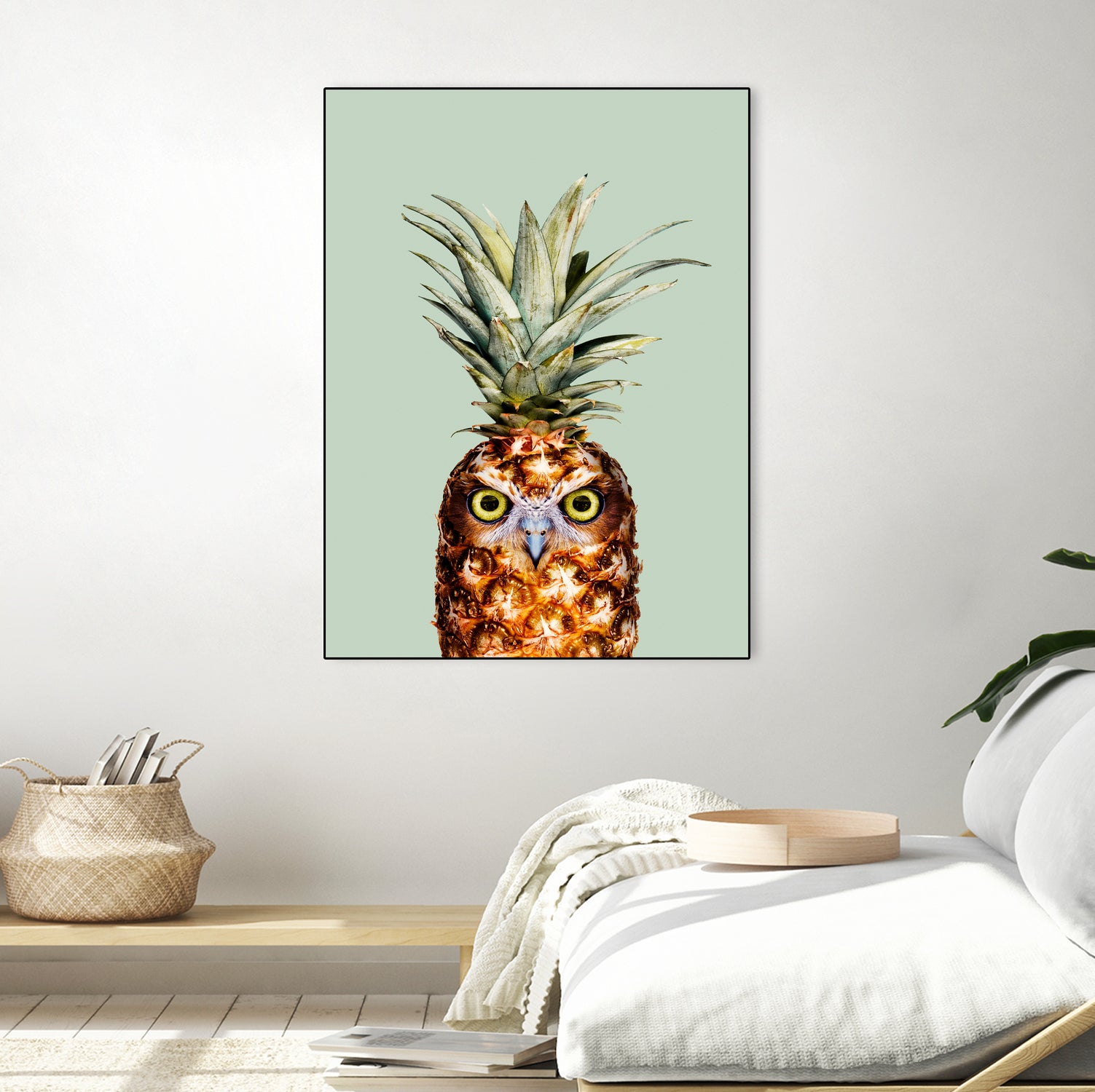 PINEAPPLE OWL by Jonas Loose on GIANT ART - green photo manipulation