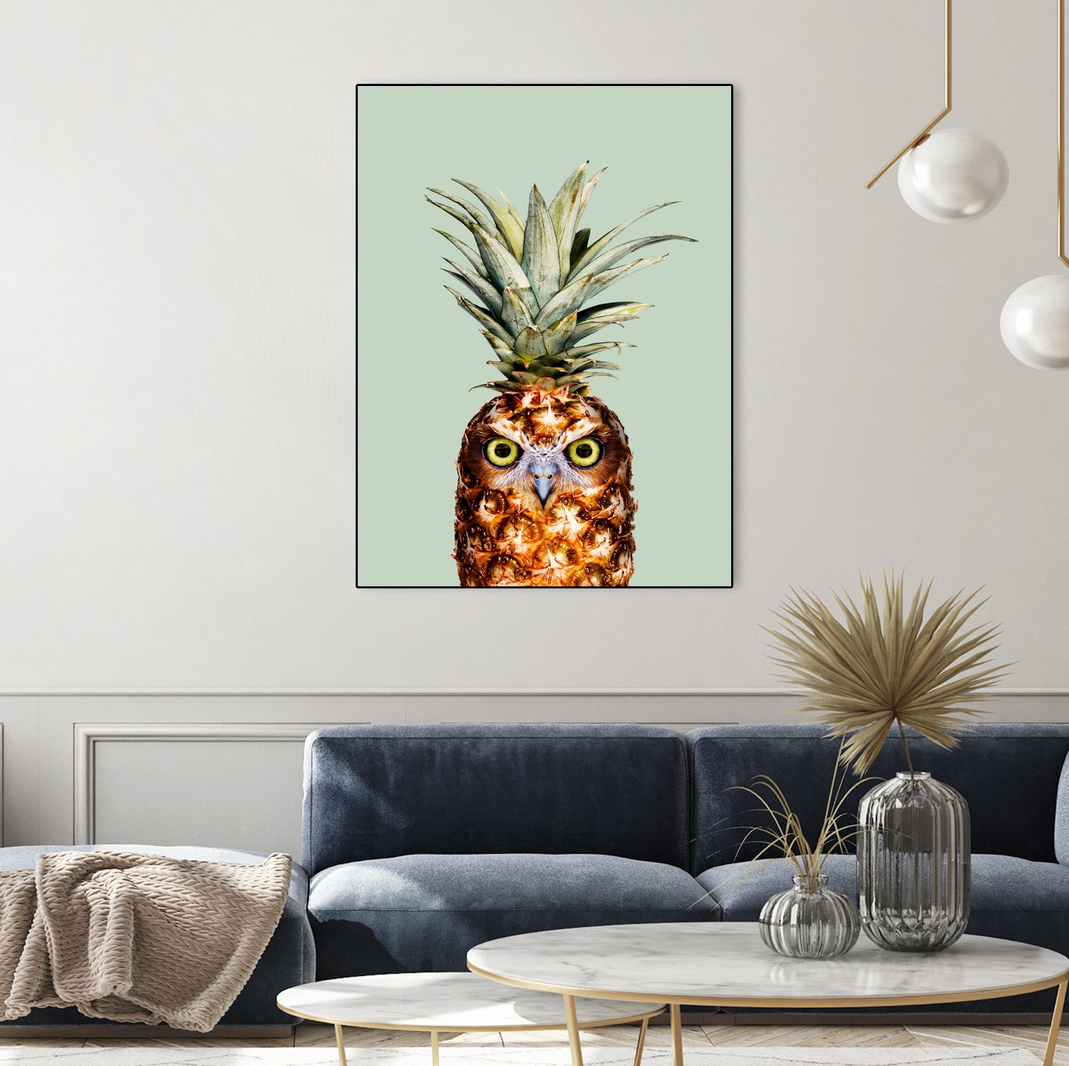 PINEAPPLE OWL by Jonas Loose on GIANT ART - green photo manipulation