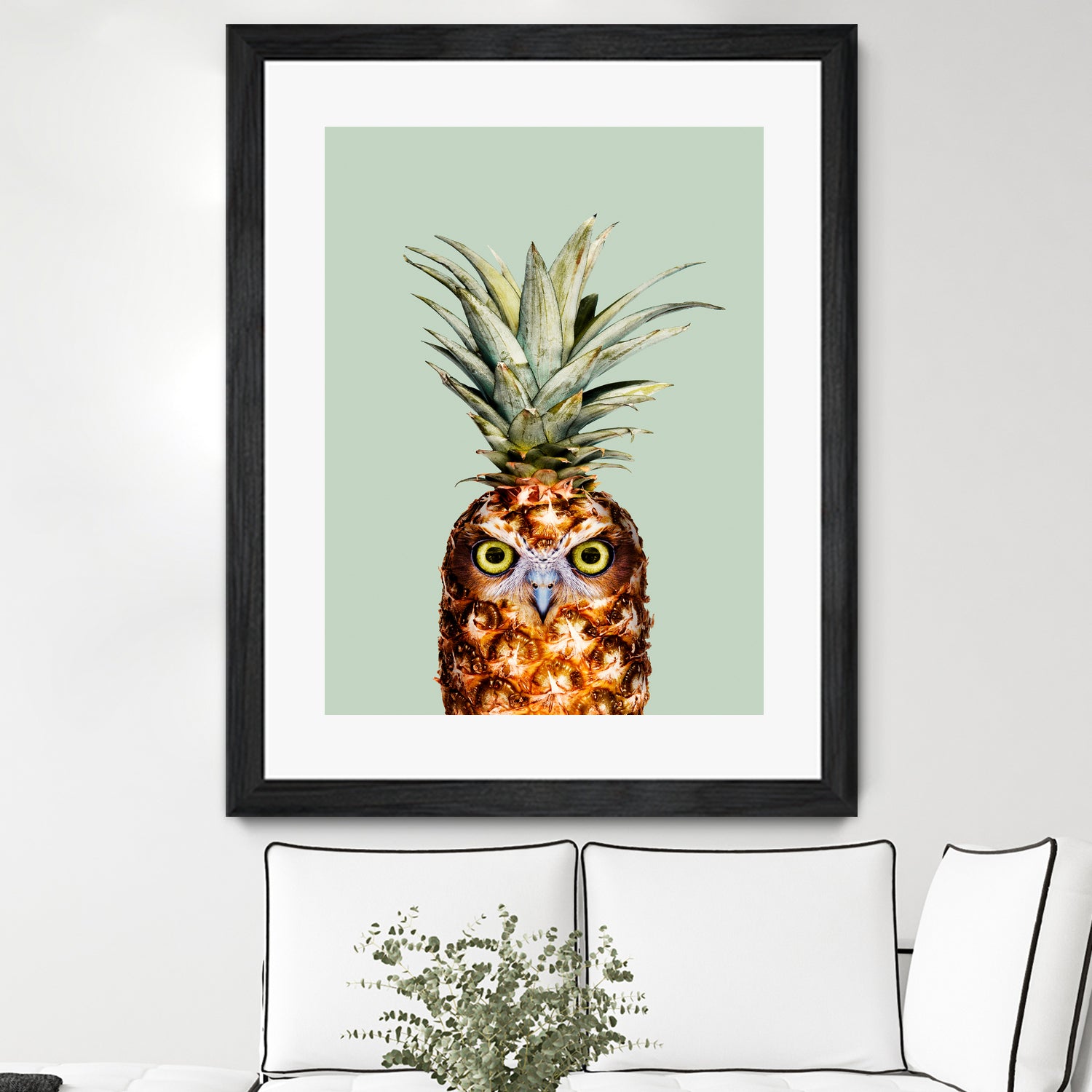 PINEAPPLE OWL by Jonas Loose on GIANT ART - green photo manipulation