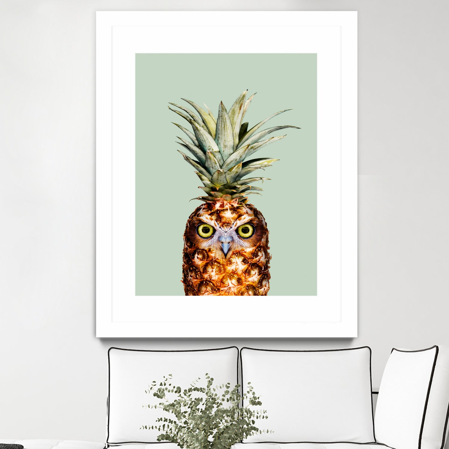 PINEAPPLE OWL by Jonas Loose on GIANT ART - green photo manipulation