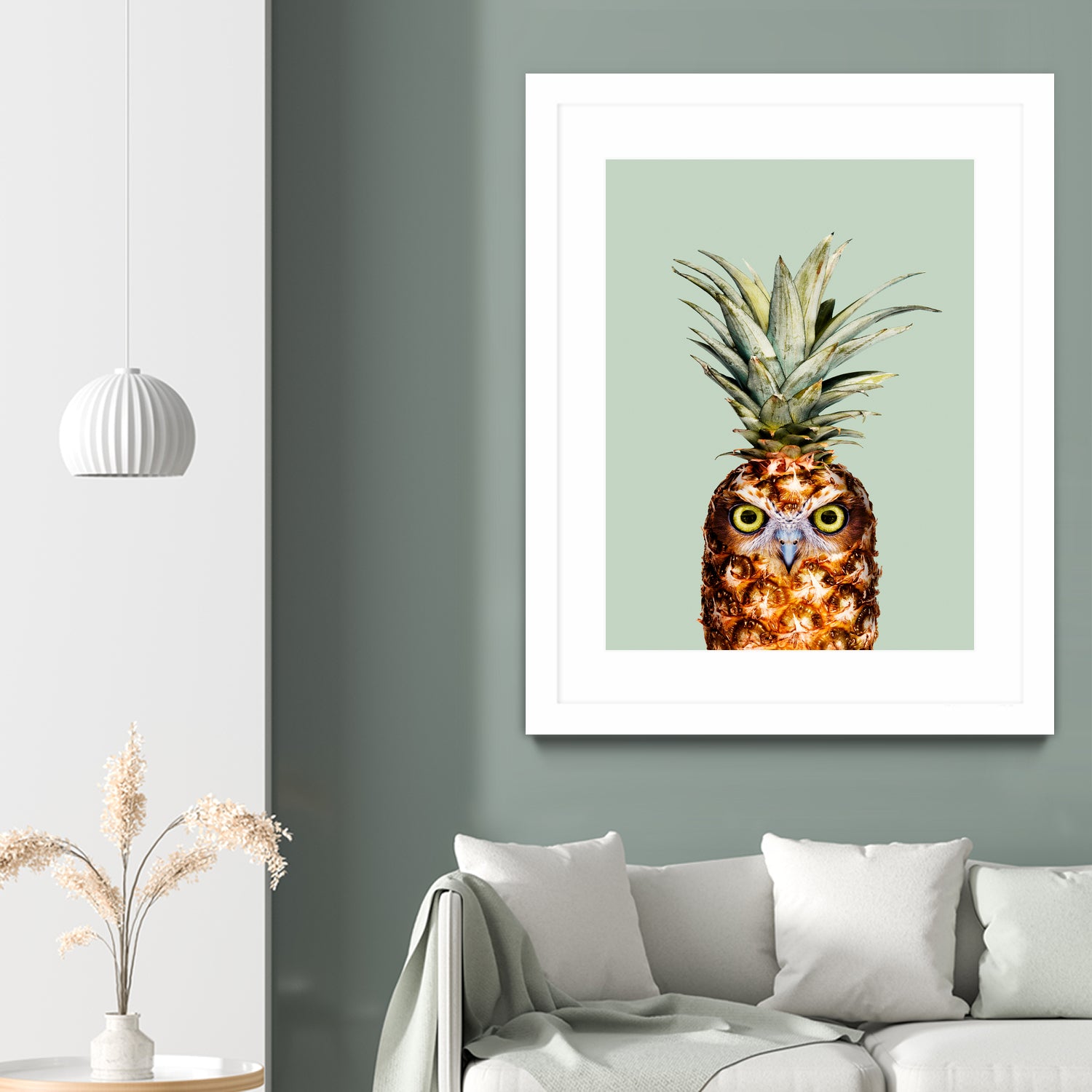 PINEAPPLE OWL by Jonas Loose on GIANT ART - green photo manipulation