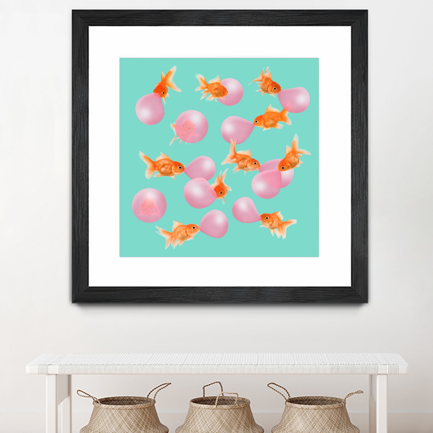 BUBBLEGUM GOLDFISH by Jonas Loose on GIANT ART - pink digital painting