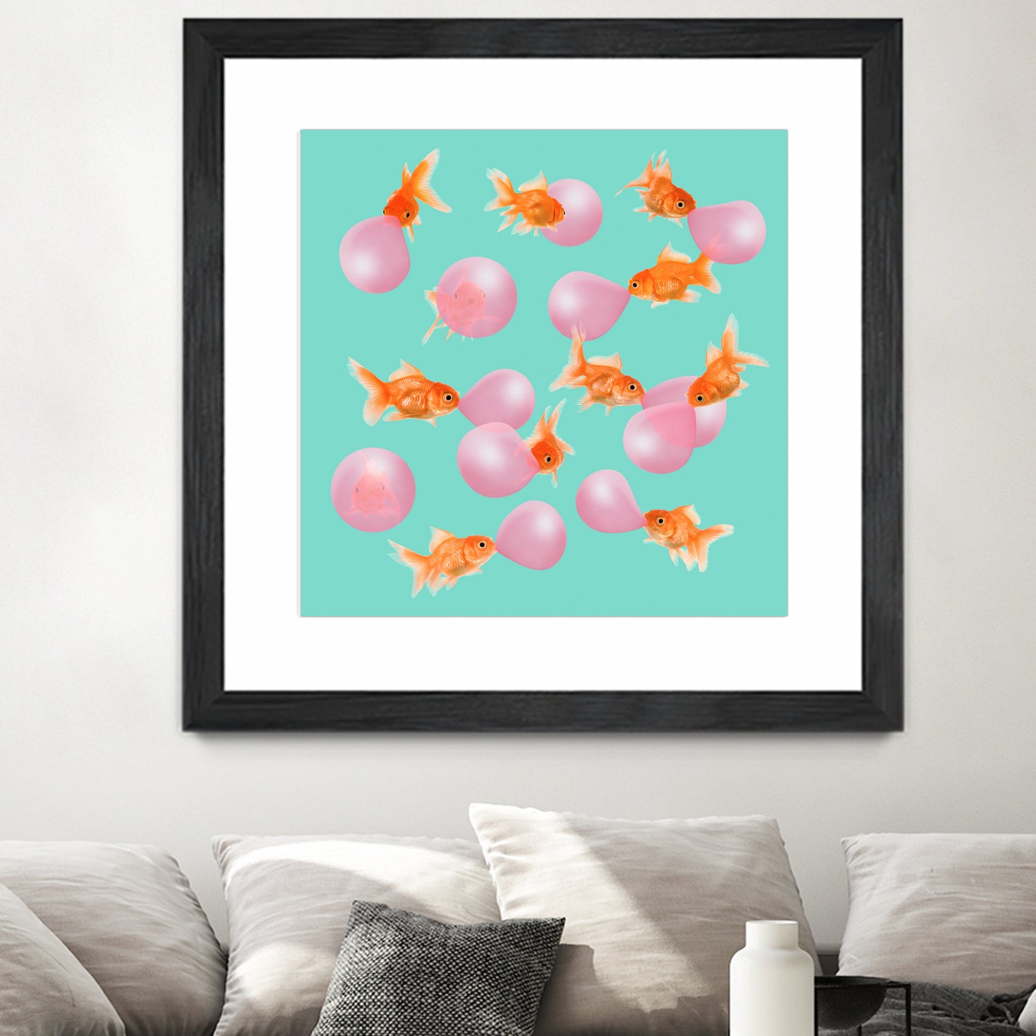 BUBBLEGUM GOLDFISH by Jonas Loose on GIANT ART - pink digital painting