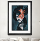 Red Flowers/Lady Portrait by dada22 . on GIANT ART - black photo illustration