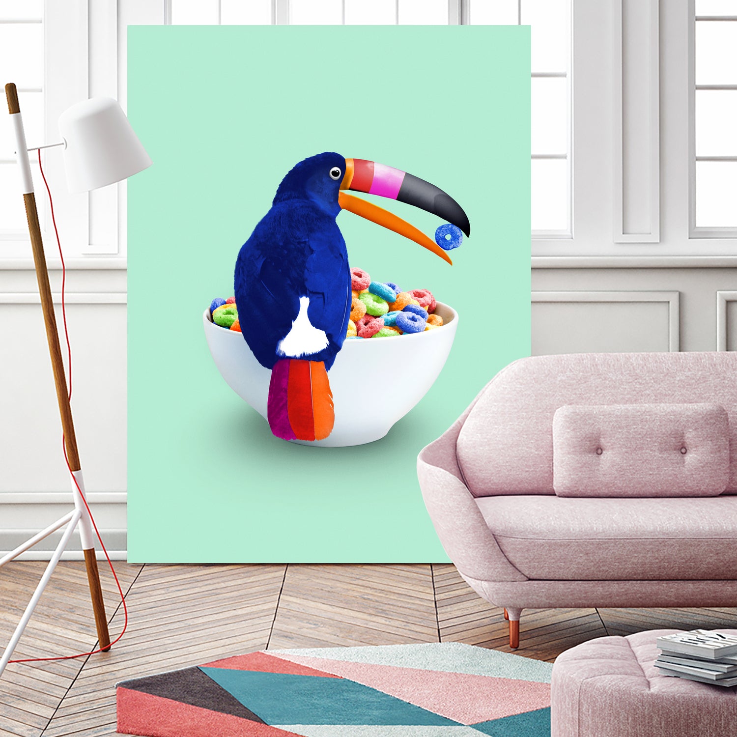 CEREAL TOUCAN by Jonas Loose on GIANT ART - green 3d art