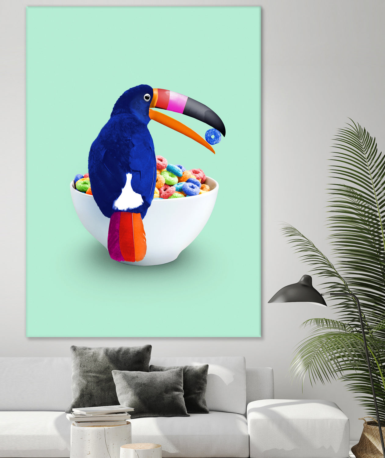 CEREAL TOUCAN by Jonas Loose on GIANT ART - green 3d art