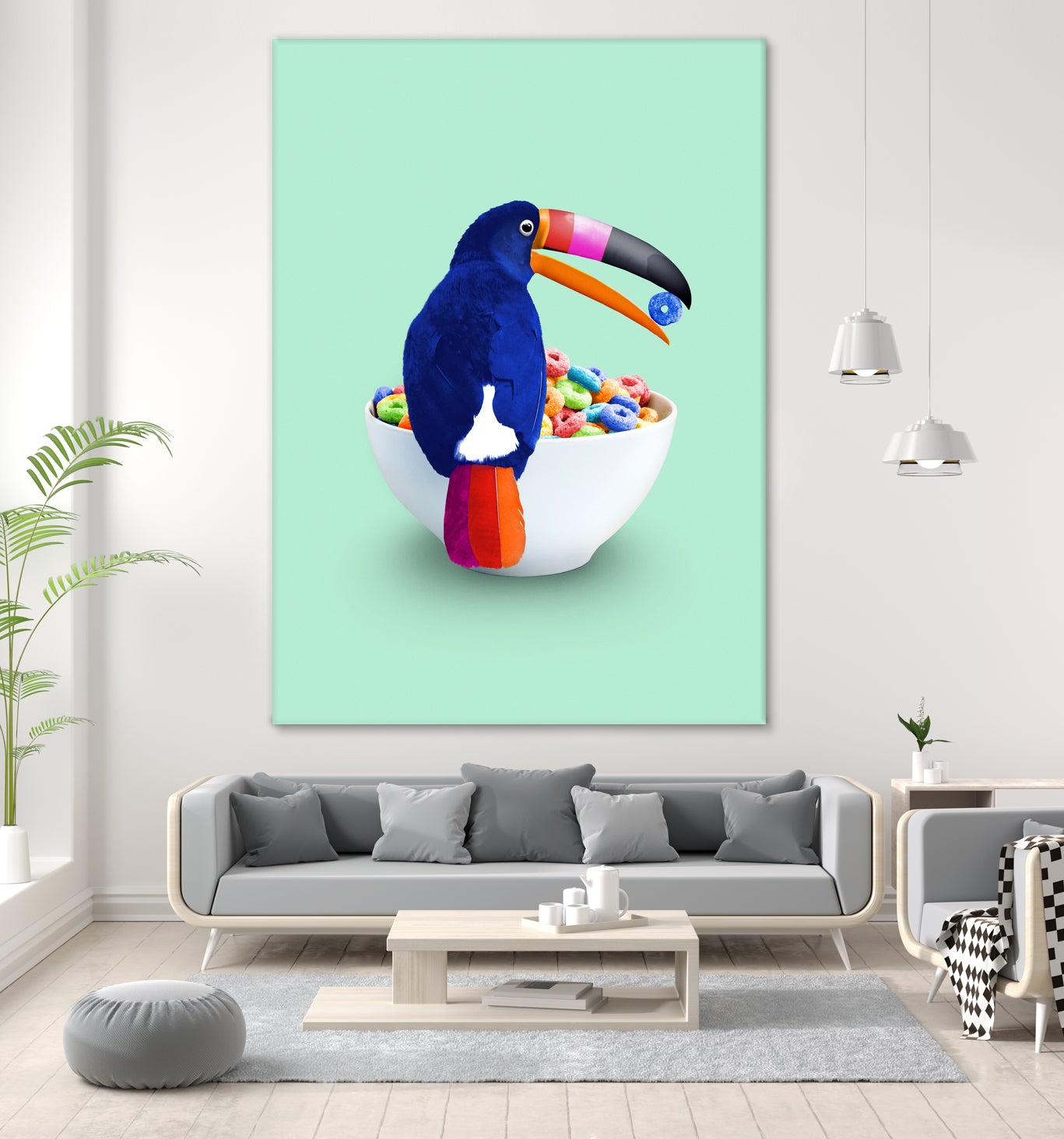 CEREAL TOUCAN by Jonas Loose on GIANT ART - green 3d art