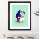 CEREAL TOUCAN by Jonas Loose on GIANT ART - green 3d art