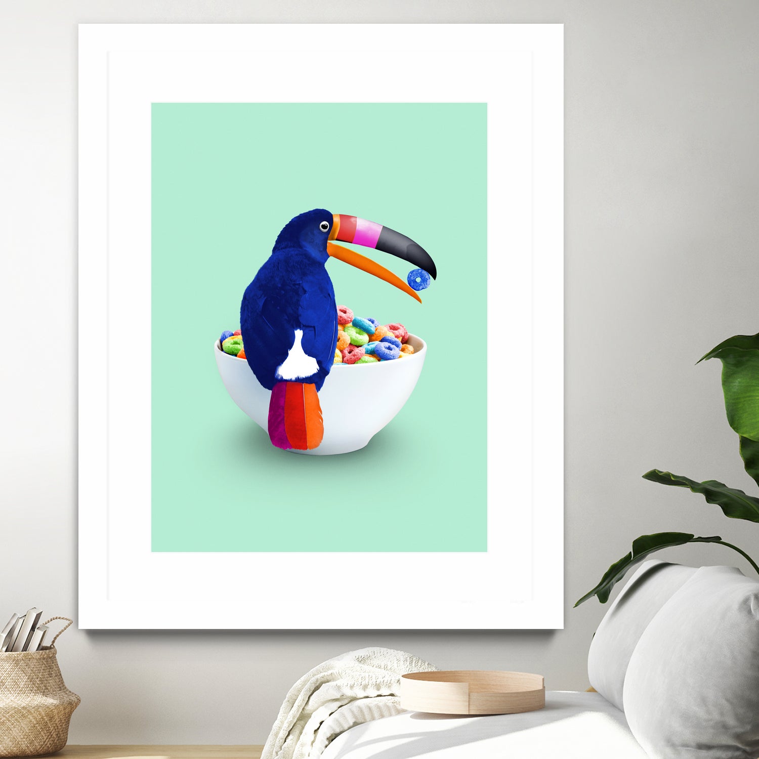 CEREAL TOUCAN by Jonas Loose on GIANT ART - green 3d art