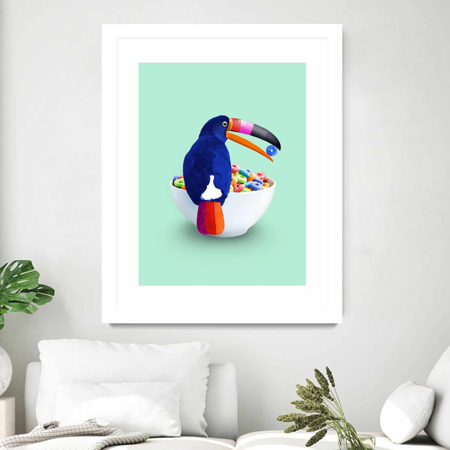 CEREAL TOUCAN by Jonas Loose on GIANT ART - green 3d art