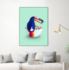 CEREAL TOUCAN by Jonas Loose on GIANT ART - green 3d art