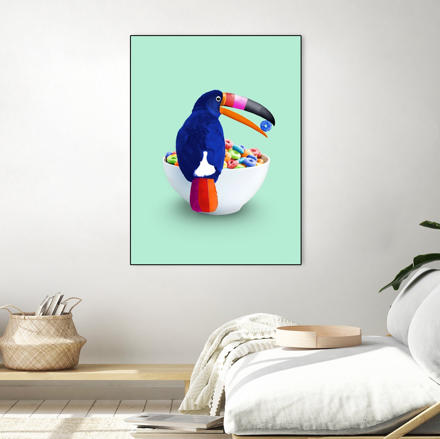 CEREAL TOUCAN by Jonas Loose on GIANT ART - green 3d art