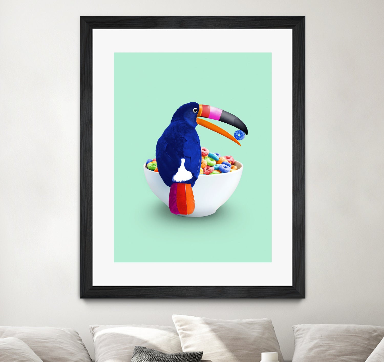 CEREAL TOUCAN by Jonas Loose on GIANT ART - green 3d art