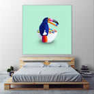 CEREAL TOUCAN by Jonas Loose on GIANT ART - green 3d art