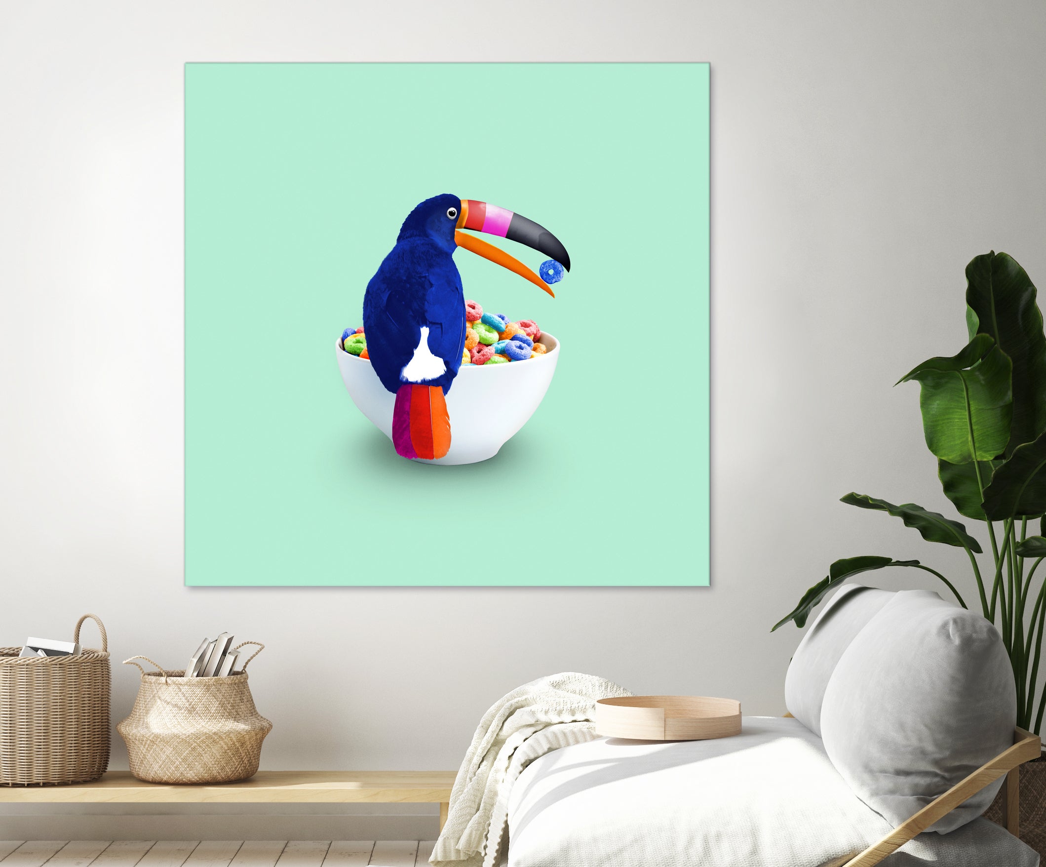 CEREAL TOUCAN by Jonas Loose on GIANT ART - green 3d art